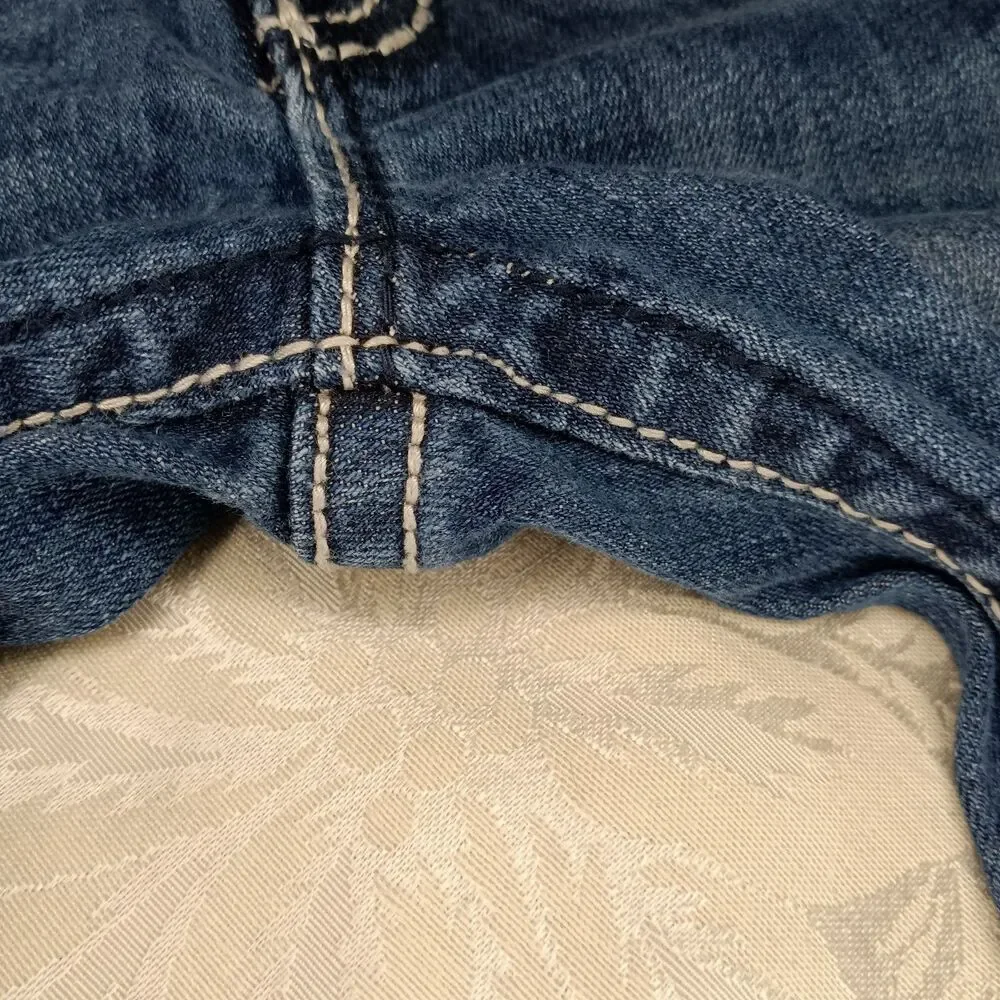 Miss Me Jeans Womens 26 Lowrise Bootcut Stretchy Distressed Embellished Y2K - Picture 5 of 12